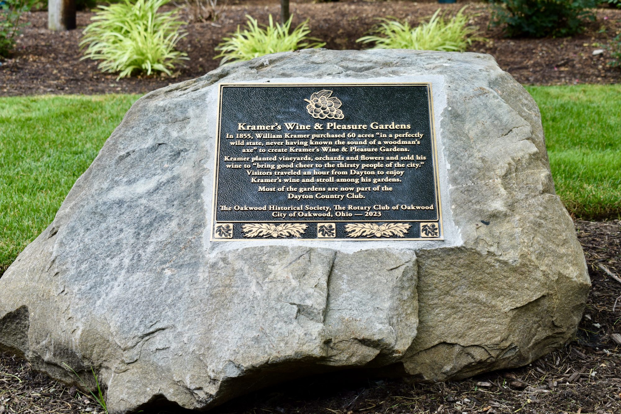 Kramer's Gardens marker