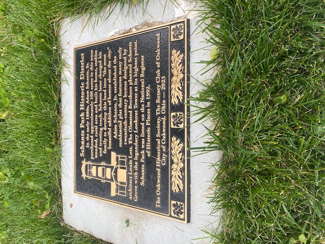 Schantz Park marker